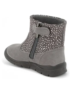 Leder-Boots in Grau><noscript><img width=