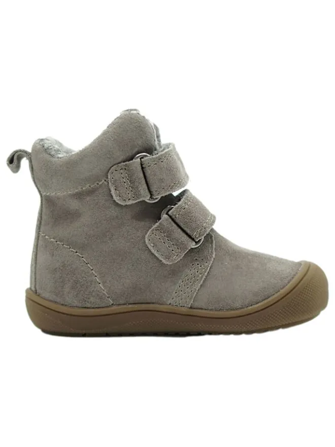 Leder-Boots in Grau>lamino