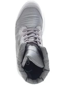 Leder-Boots in Grau><noscript><img width=