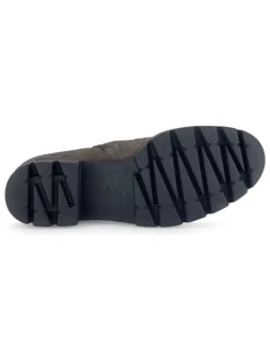 Leder-Boots in Grau><noscript><img width=
