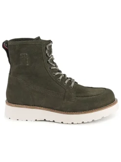 Leder-Boots in Grün>Tommy Hilfiger Shoes