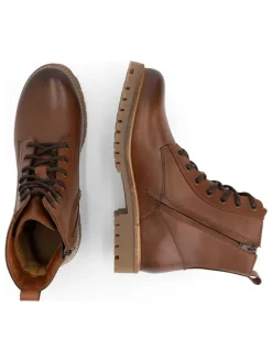 Leder-Boots in Hellbraun><noscript><img width=