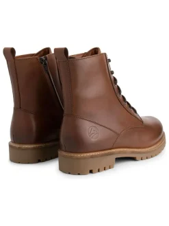 Leder-Boots in Hellbraun><noscript><img width=