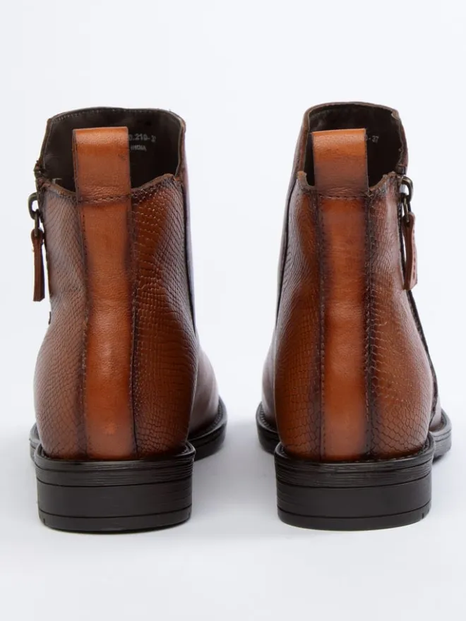 JOLANA & FENENA Stiefel & Boots^Leder-Boots in Hellbraun