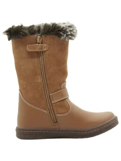 Leder-Boots in Hellbraun><noscript><img width=