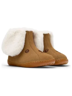 Camper Stiefel & Boots|Stiefeletten·Hohe Stiefeletten^Leder-Boots in Hellbraun/ Creme