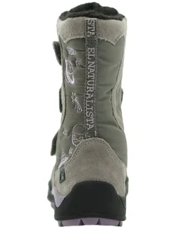Leder-Boots in Khaki><noscript><img width=