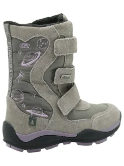 Leder-Boots in Khaki><noscript><img width=