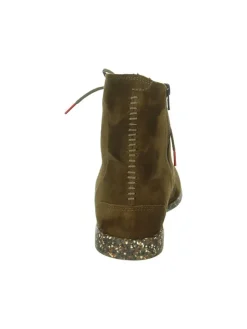 Leder-Boots in Khaki><noscript><img width=