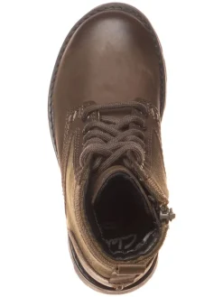 Leder-Boots in Khaki><noscript><img width=