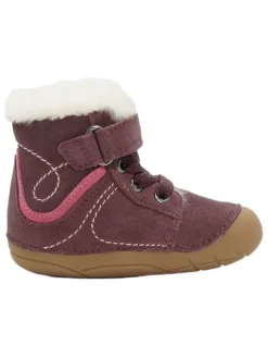Leder-Boots in Lila><noscript><img width=