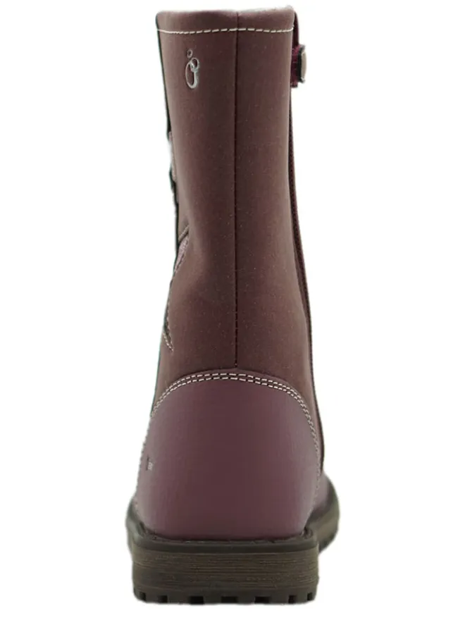 Leder-Boots in Lila>lamino Sale