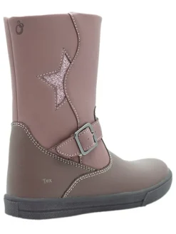 Leder-Boots in Mauve><noscript><img width=