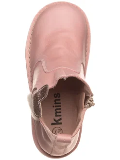 Leder-Boots in Rosa><noscript><img width=