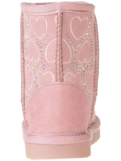 Leder-Boots in Rosa><noscript><img width=