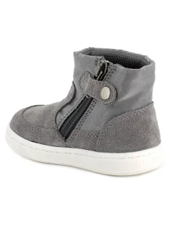 Leder-Boots in Rosa/ Grau><noscript><img width=