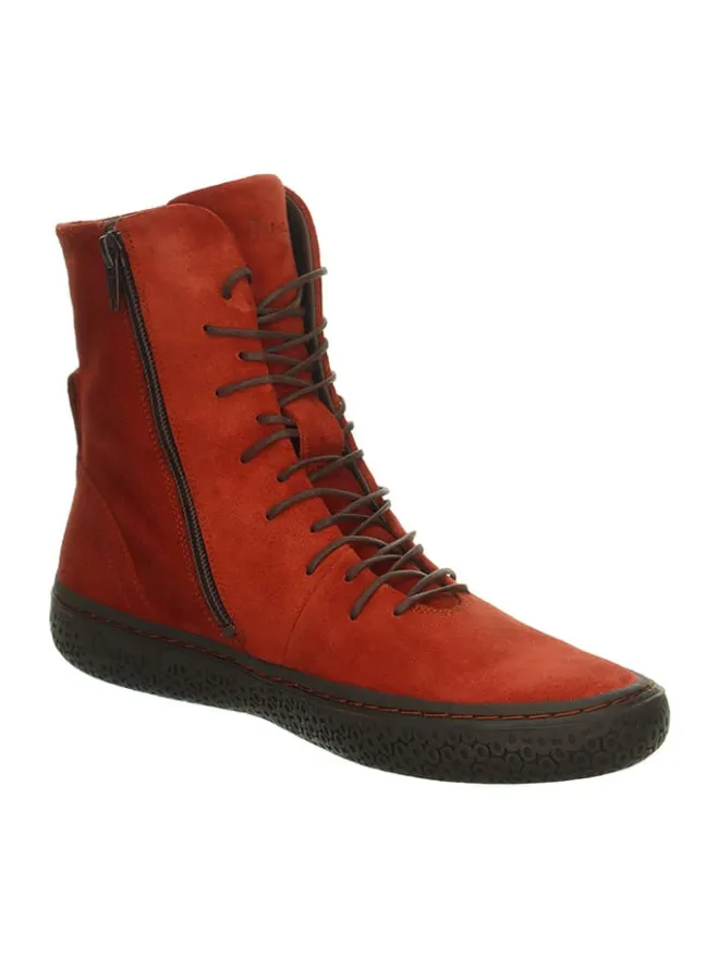 Leder-Boots in Rot>Think! Discount