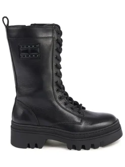 Leder-Boots in Schwarz>Tommy Hilfiger Shoes Best