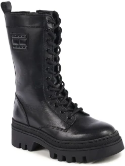 Leder-Boots in Schwarz>Tommy Hilfiger Shoes Best