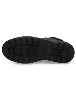 Leder-Boots in Schwarz><noscript><img width=