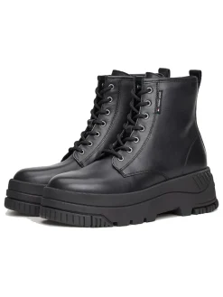 Leder-Boots in Schwarz>Tommy Hilfiger Shoes Outlet