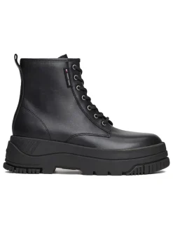 Leder-Boots in Schwarz>Tommy Hilfiger Shoes Outlet