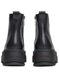 Leder-Boots in Schwarz><noscript><img width=