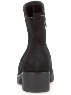 Leder-Boots in Schwarz><noscript><img width=