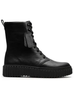 Leder-Boots in Schwarz>Clarks Sale