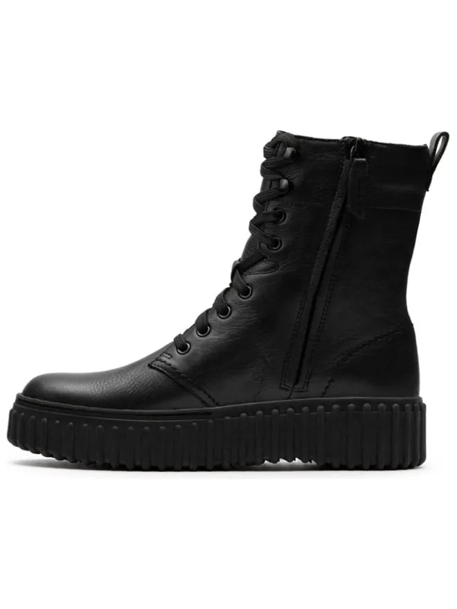 Leder-Boots in Schwarz>Clarks Sale
