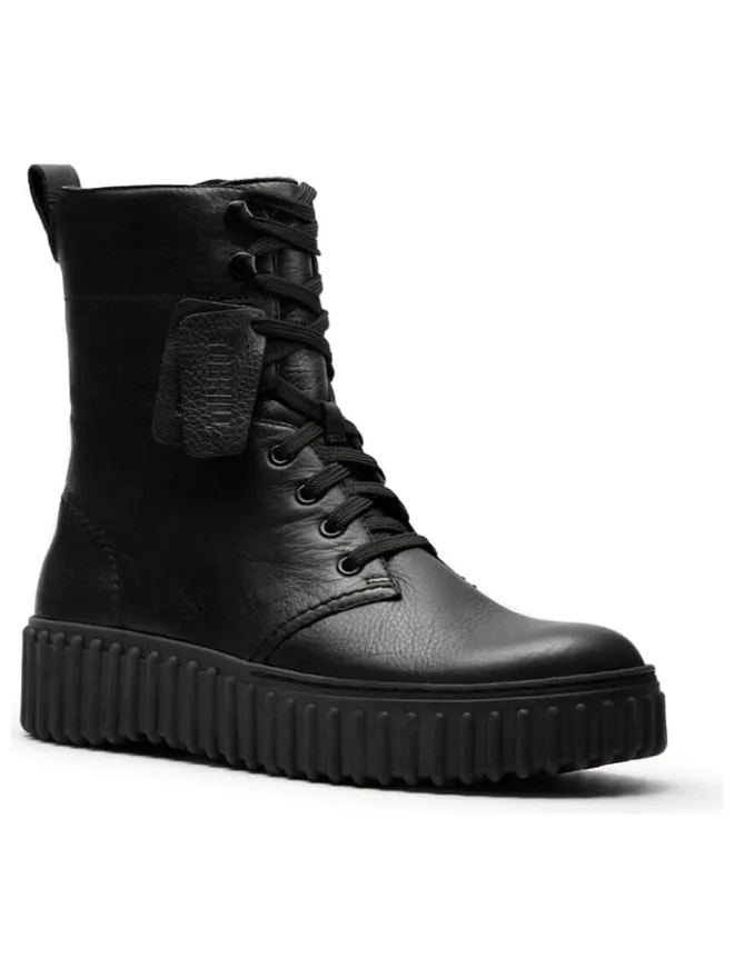 Leder-Boots in Schwarz>Clarks Sale