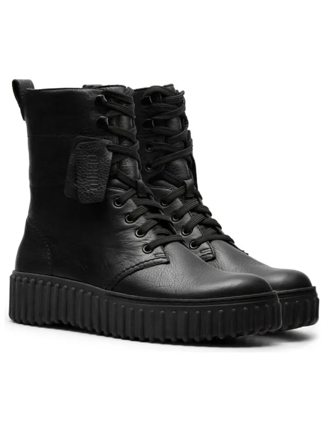 Leder-Boots in Schwarz>Clarks Sale