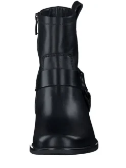 Leder-Boots in Schwarz><noscript><img width=