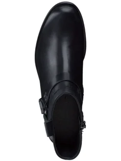 Leder-Boots in Schwarz><noscript><img width=