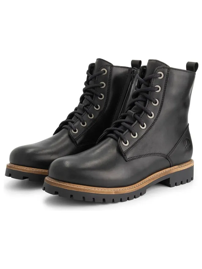 Leder-Boots in Schwarz>TRAVELIN' Hot