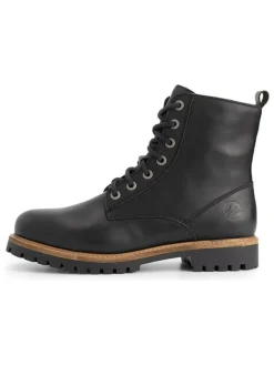 Leder-Boots in Schwarz>TRAVELIN' Hot