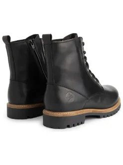 Leder-Boots in Schwarz><noscript><img width=