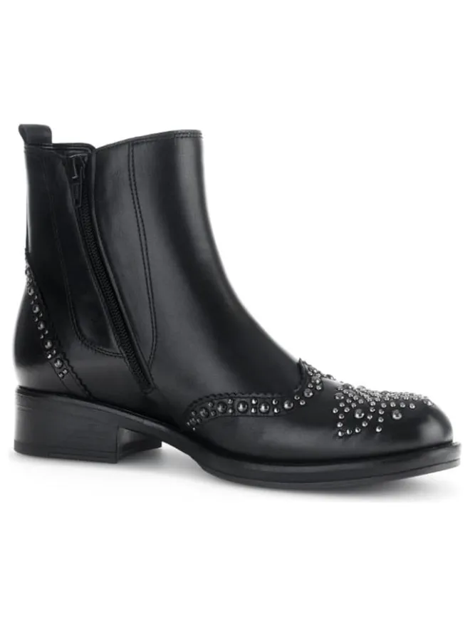 Gabor Stiefeletten^Leder-Boots in Schwarz