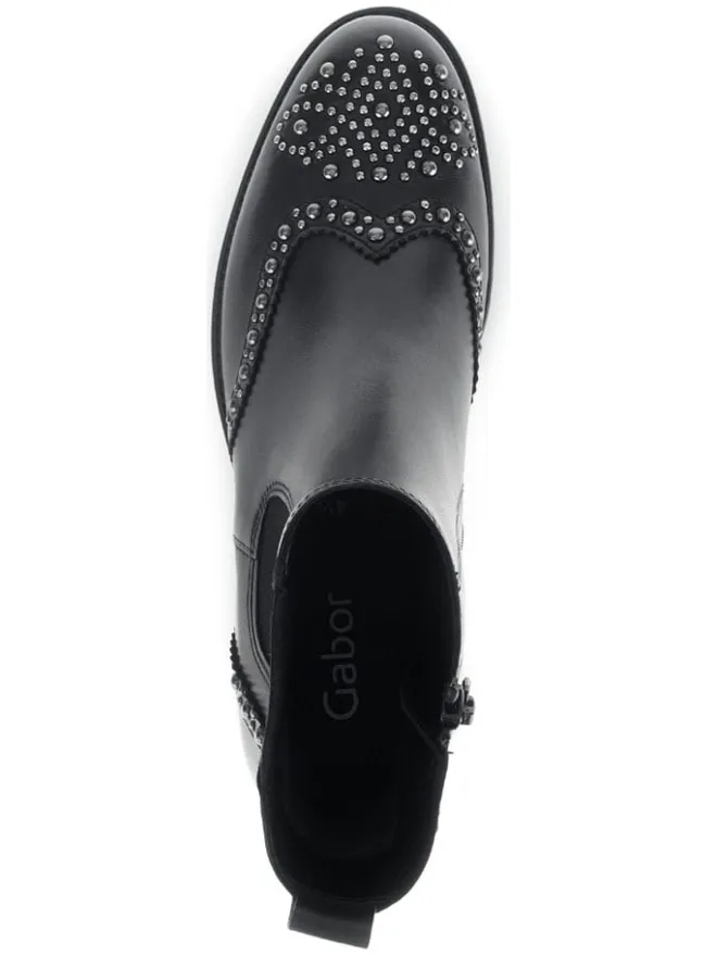 Gabor Stiefeletten^Leder-Boots in Schwarz
