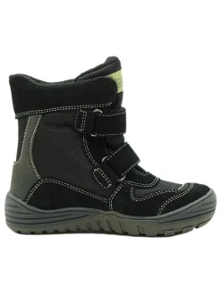 Leder-Boots in Schwarz><noscript><img width=