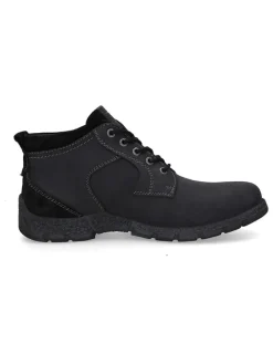 Leder-Boots in Schwarz><noscript><img width=