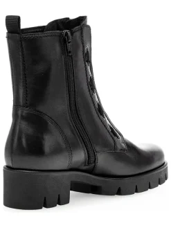 Leder-Boots in Schwarz><noscript><img width=