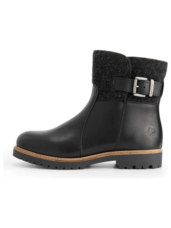 Leder-Boots in Schwarz>TRAVELIN' Clearance