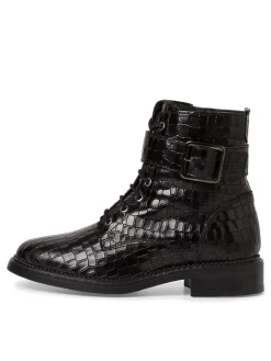 Tamaris Stiefeletten^Leder-Boots in Schwarz