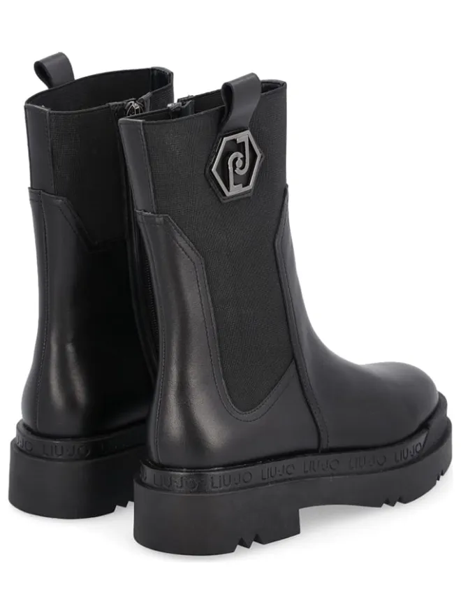 Leder-Boots in Schwarz>Liu Jo Discount