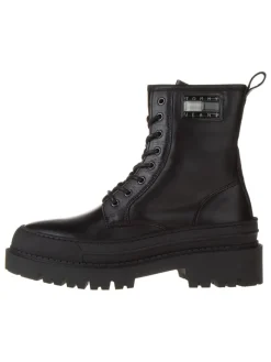 Leder-Boots in Schwarz>Tommy Hilfiger Shoes
