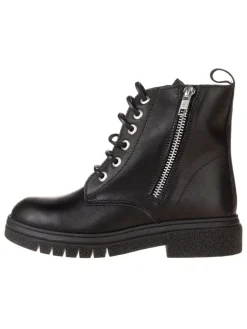 Leder-Boots in Schwarz>lamino Hot