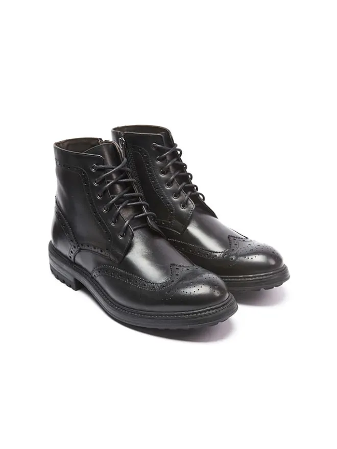Frank Daniel Stiefel & Boots^Leder-Boots in Schwarz