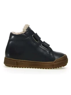 Leder-Boots in Schwarz><noscript><img width=