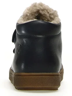 Leder-Boots in Schwarz><noscript><img width=